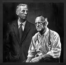 Black and white portrait of AA founders Bill Wilson and Dr. Bob Smith