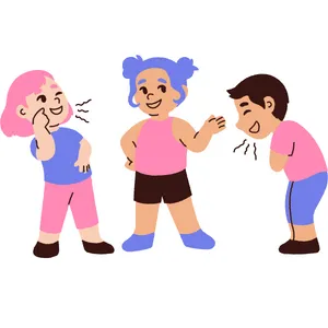 Children laughing and talking together