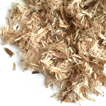 Shredded slippery elm bark