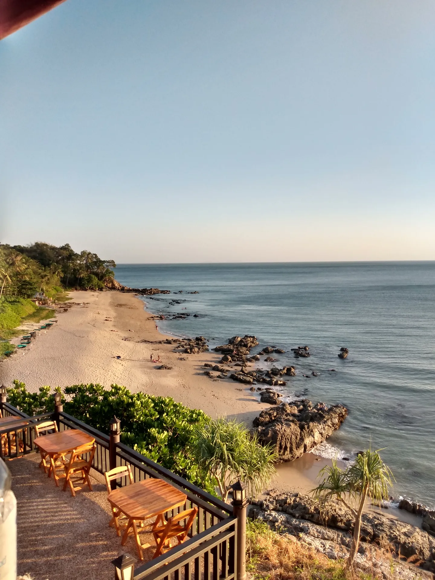 Beach and coastline at sunset