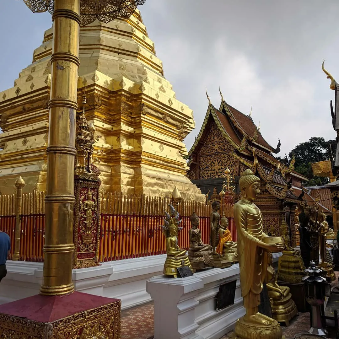 Golden Buddhist temple in Thailand