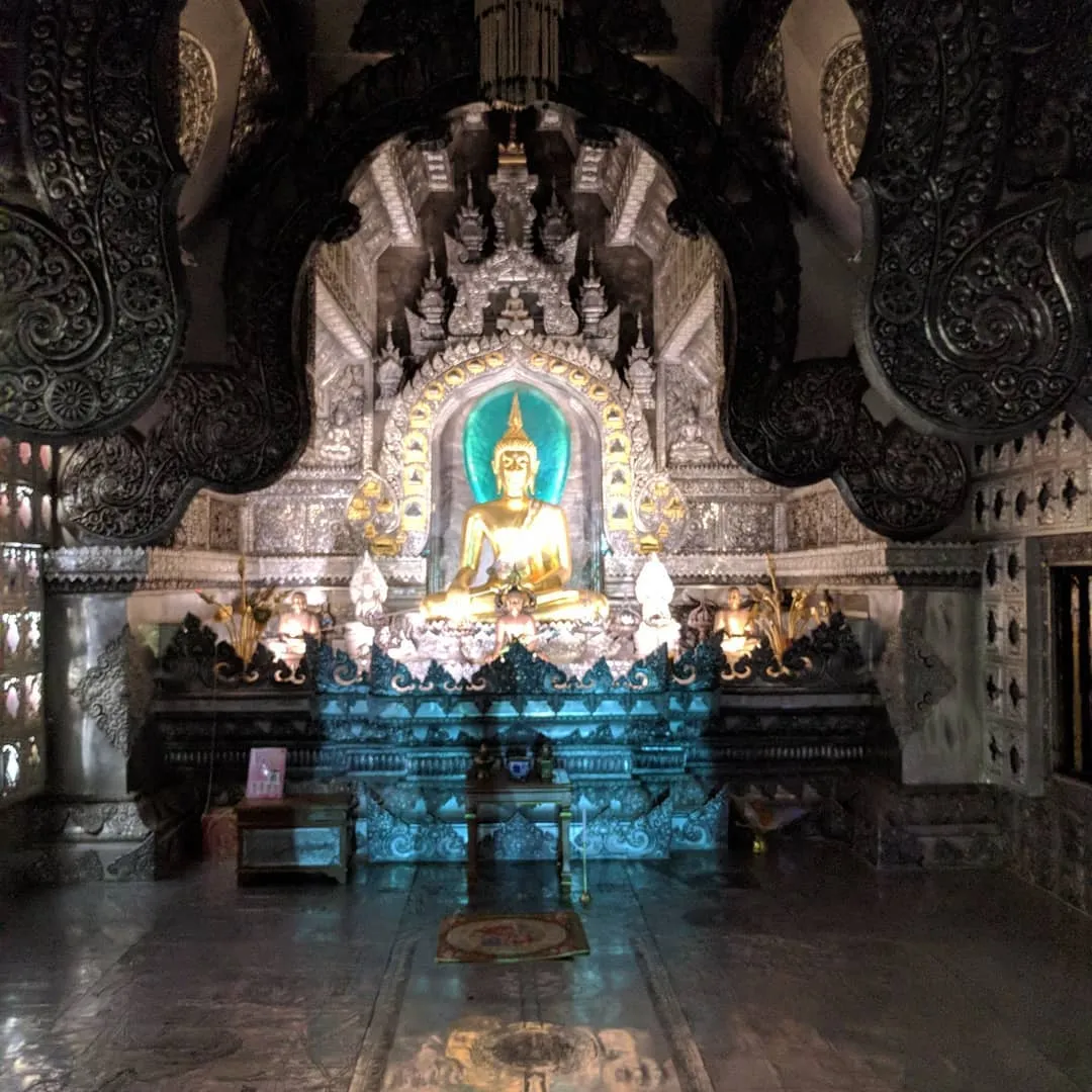Buddha statue inside a temple