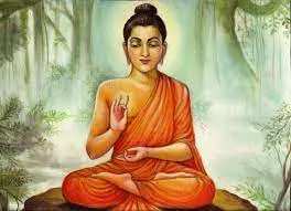 Painting of the Buddha meditating
