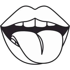 Illustration of lips and a tongue