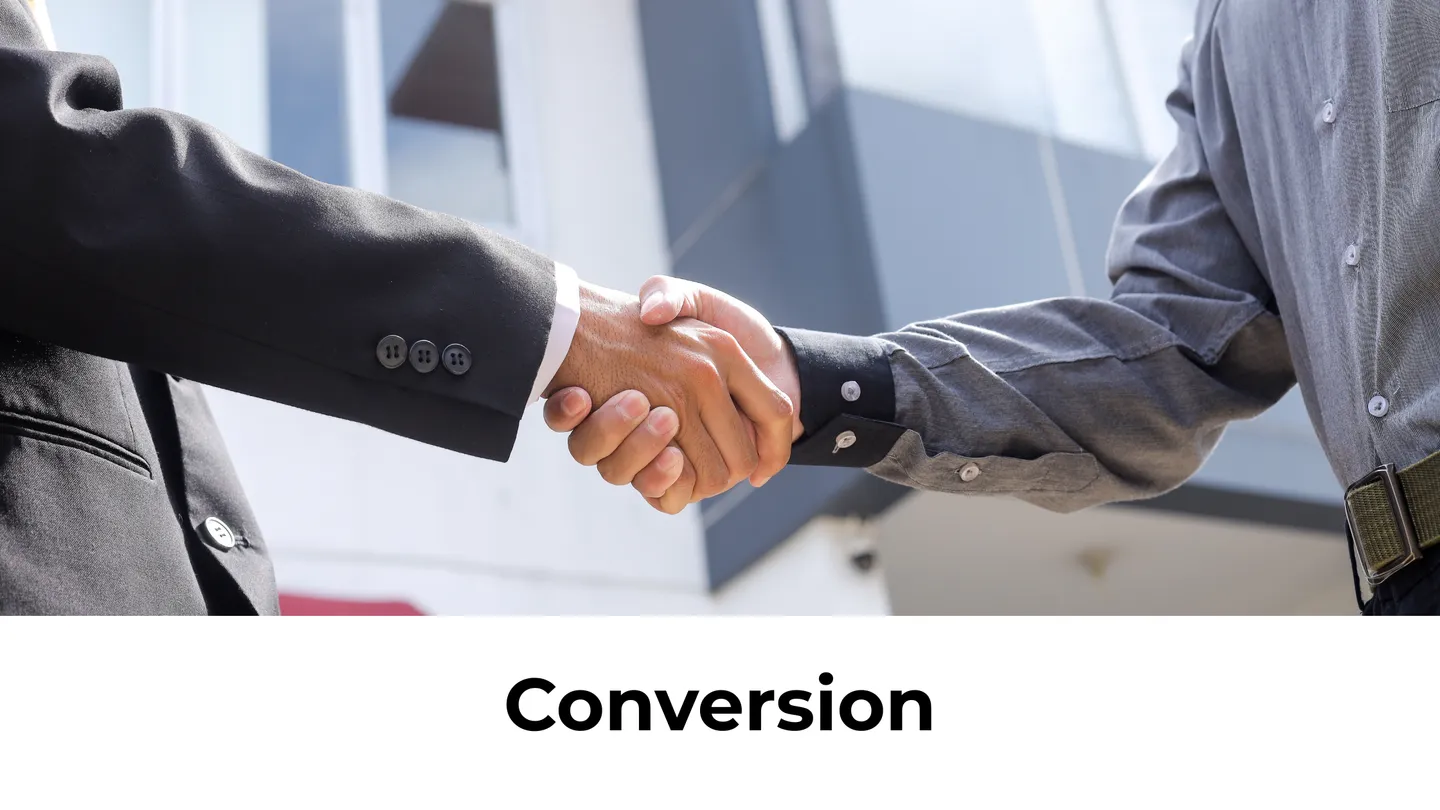 Conversion: business handshake