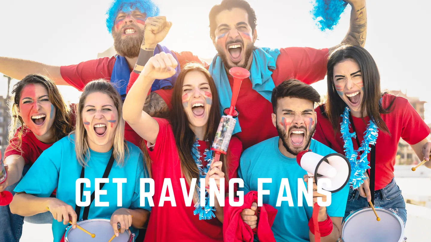Get raving fans: cheering sports fans