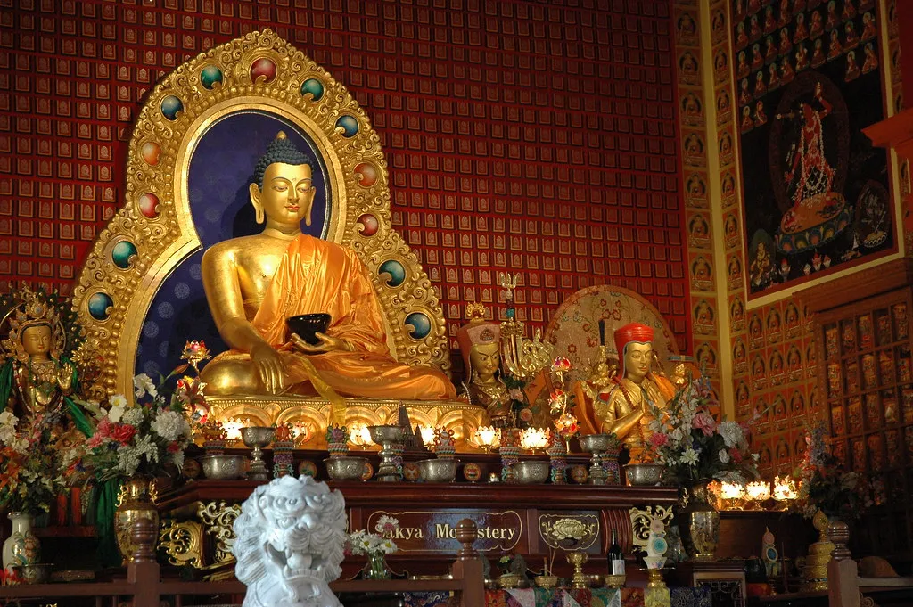 Buddha statue inside a temple